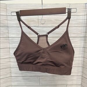PINK Victoria's Secret Brown Sports Bra with Racerback